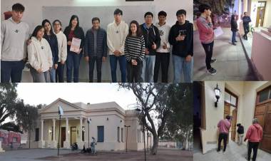 EPET N.º1: Alumnos de Maestro Mayor de Obras elaboraron carpeta técnica del Centro Cultural de Chepes para la Expo Carreras