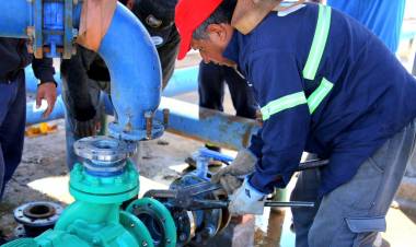 Pozos San Carlos: restitución de una de las bombas del sistema de rebombeo