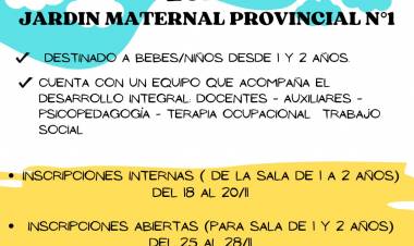 El Jardín Maternal abrió las inscripciones para el ciclo lectivo 2026