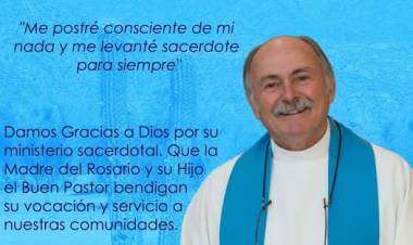 La Parroquia Nuestra Señora del Rosario celebra los 40 años de sacerdocio del Pbro. Gonzalo María Llorente
