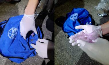 Demoran una motocicleta en el ingreso oeste de Chepes y secuestran pequeñas cantidades de drogas