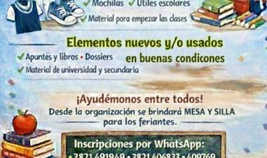 Feria escolar, popular y comunitaria: una iniciativa solidaria para dar segunda oportunidad a útiles y materiales