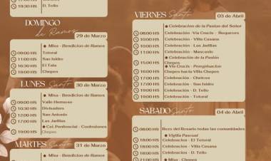 Semana Santa en Chepes: Cronograma Completo de la Parroquia Inmaculada Concepción