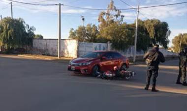 Motociclista resultó herido tras chocar con un automóvil en Chepes