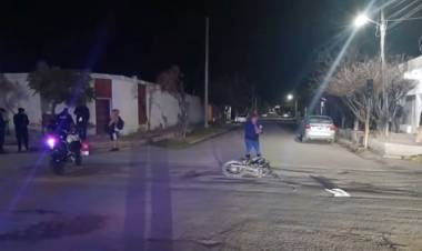 Un motociclista resultó herido tras chocar con una camioneta en Chepes