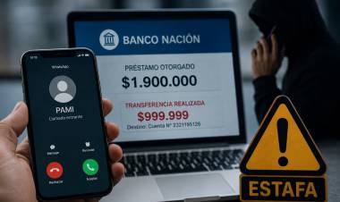 Estafaron a una jubilada de Chepes y le transfirieron casi un millón de pesos tras un falso llamado de PAMI