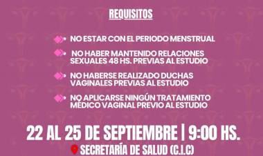 Salud impulsa una nueva jornada de prevención ginecológica en Rosario Vera Peñaloza