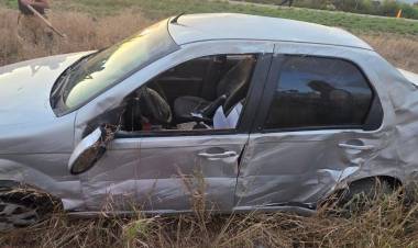 Patquía: un hombre volcó con su automóvil en la Ruta 38 y resultó ileso