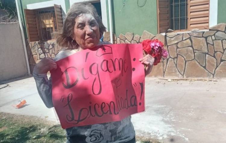 Portezuelo: es enfermera y obtuvo la licenciatura a los 65 años.