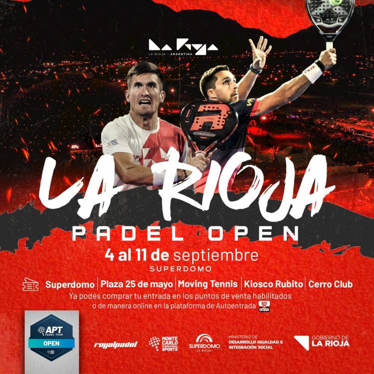 Se disputará La Rioja Pádel Open en el Superdomo. 