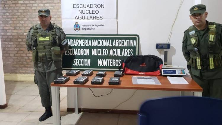 Secuestraron más de 8 kilos de cocaína en un colectivo que se dirigía a La Rioja.