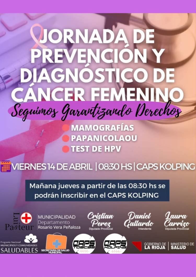 Jornada de Prevención y Diagnóstico de Cáncer Femenino.