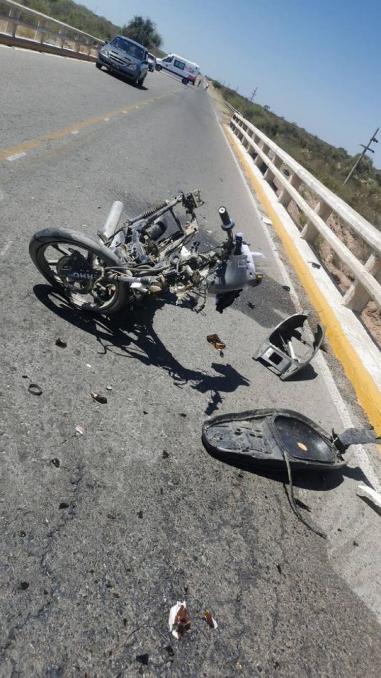 Chepes: motociclista en delicado estado de salud tras perder el control de siu vehículo