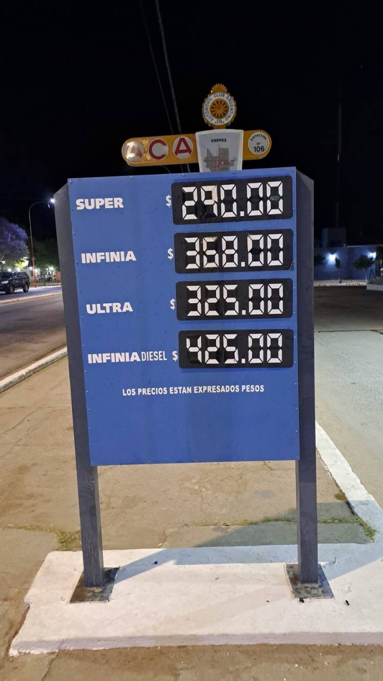 El incremento en el precio de los combustibles también se vio reflejado en Chepes