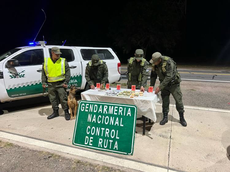 Gendarmería secuestro una cantidad importante de drogas sintéticas en Ruta Nacional 38