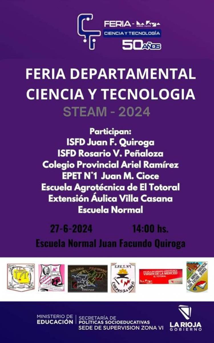 Chepes: Se realizará la Feria de Ciencia y Tecnología 2024 instancia departamental