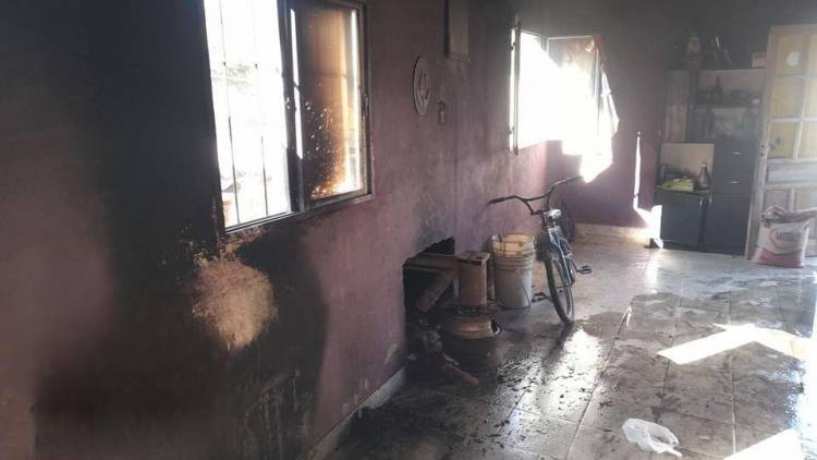 Chepes: principio de incendio en una vivienda de barrio céntrico