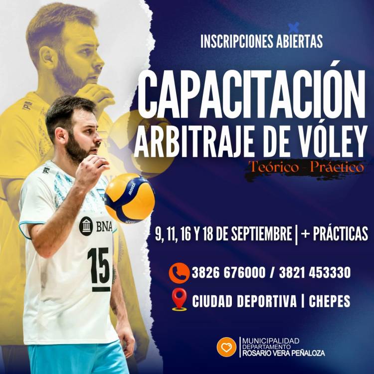 Chepes: Capacitación en arbitraje de voley