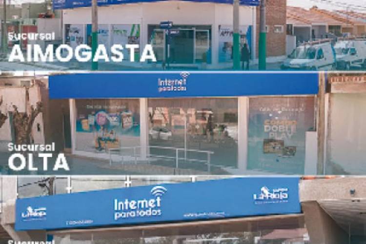 Olta, Villa Unión y Aimogasta cuentan con oficinas de Internet