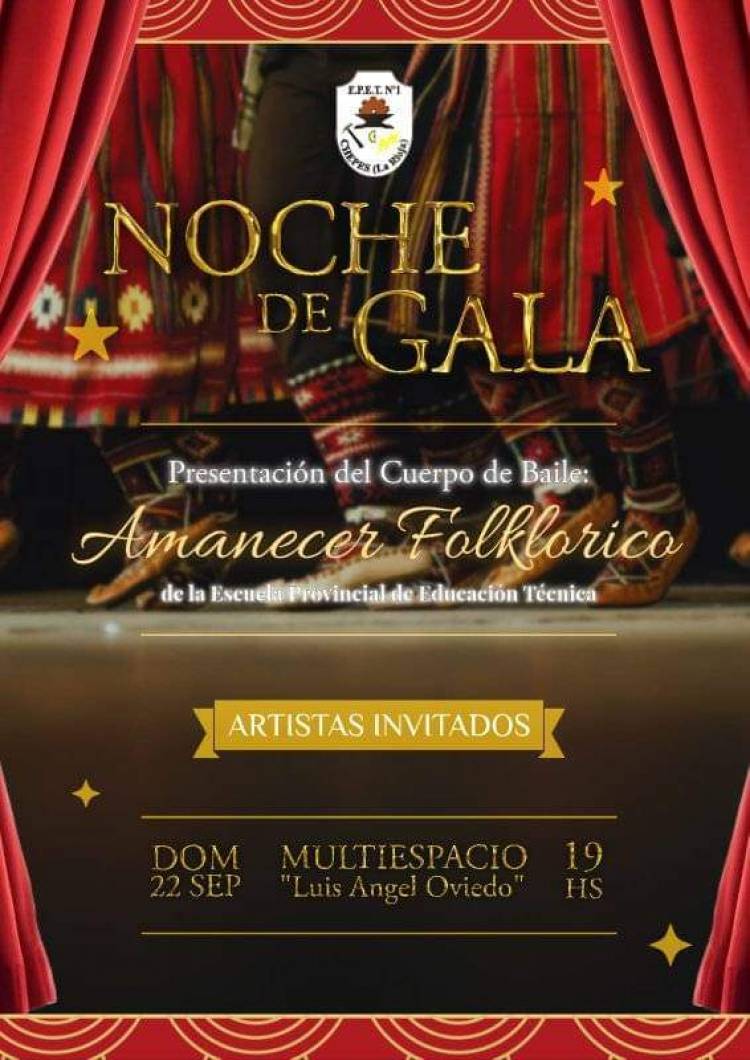 Chepes: Noche de gala para la presentación del grupo de baile "Amanecer Folklórico"