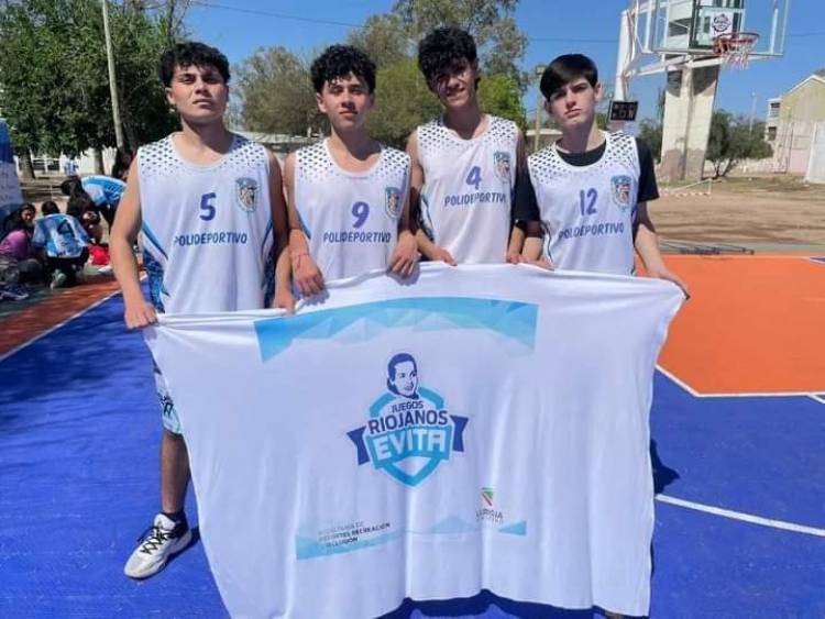 Juegos Riojanos Evita: destacada jornada deportiva en básquet 3x3 femenino y masculino de Chepes