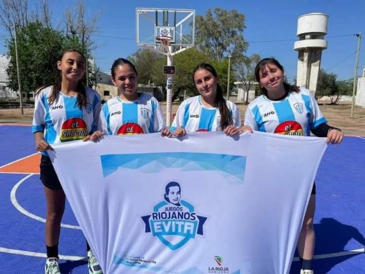 Juegos Riojanos Evita: destacada jornada deportiva en básquet 3x3 femenino y masculino de Chepes