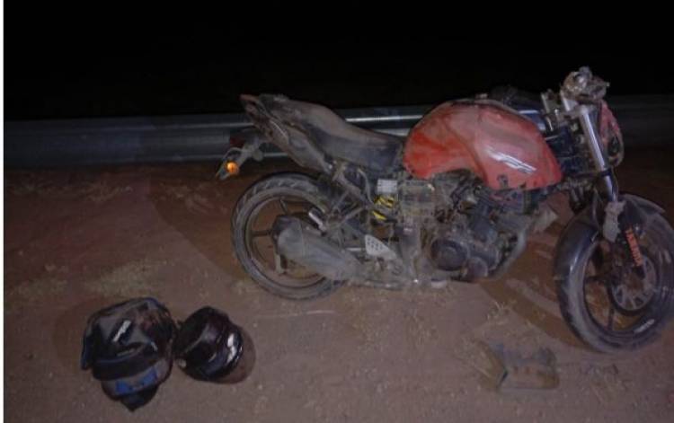 Conductor en grave estado tras perder el control de su moto en Ruta 38