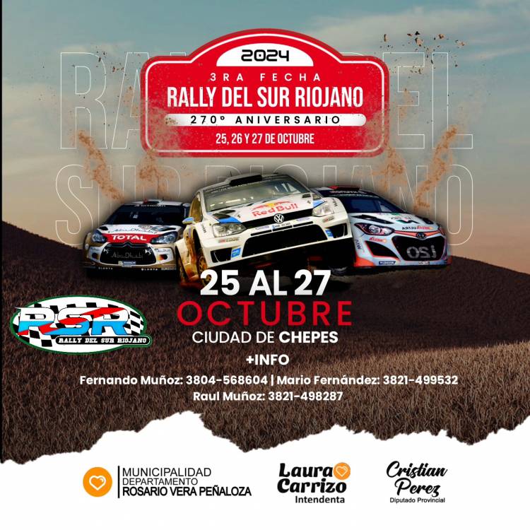 Chepes: Llega la 3º fecha del Rally del Sur Riojano