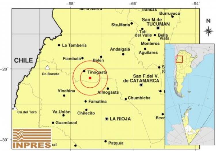 Fuerte temblor en Catamarca se percibió en La Rioja