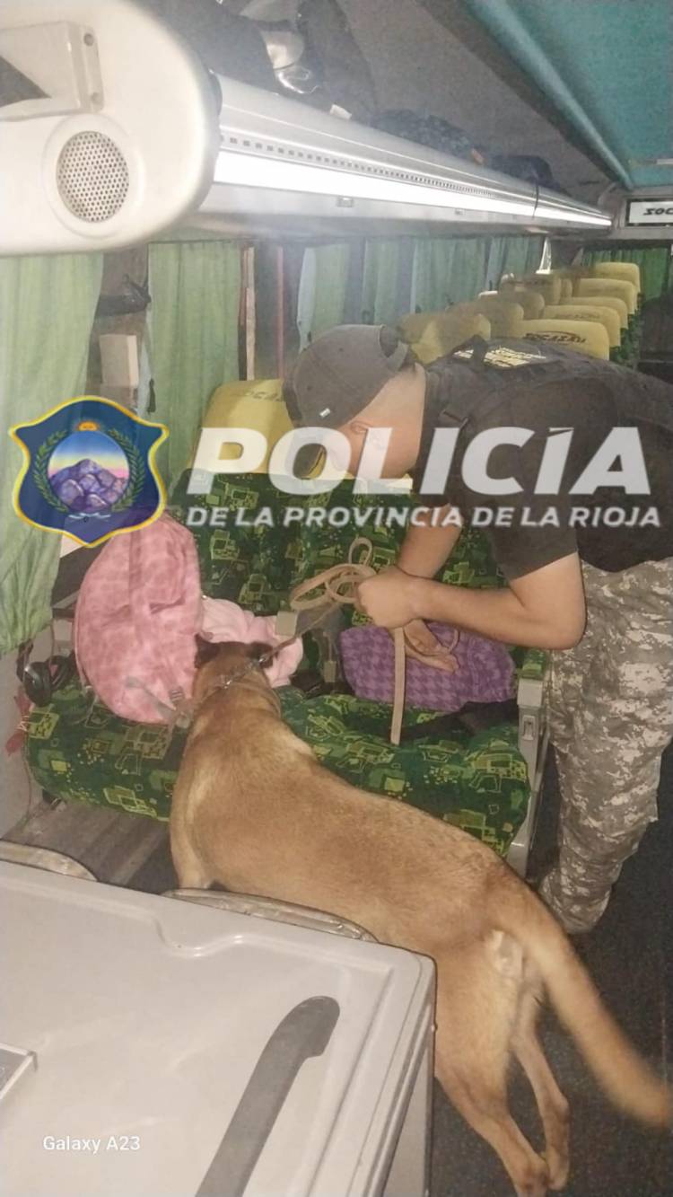 Dirección General de Prevención e Investigacion del Narcotrafico encontró cocaina en el ingreso a Chepes