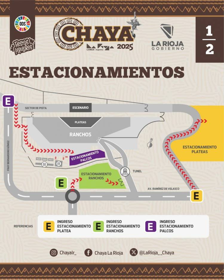 Brindan información sobre el ingreso al predio de la Fiesta Nacional de la Chaya 2025