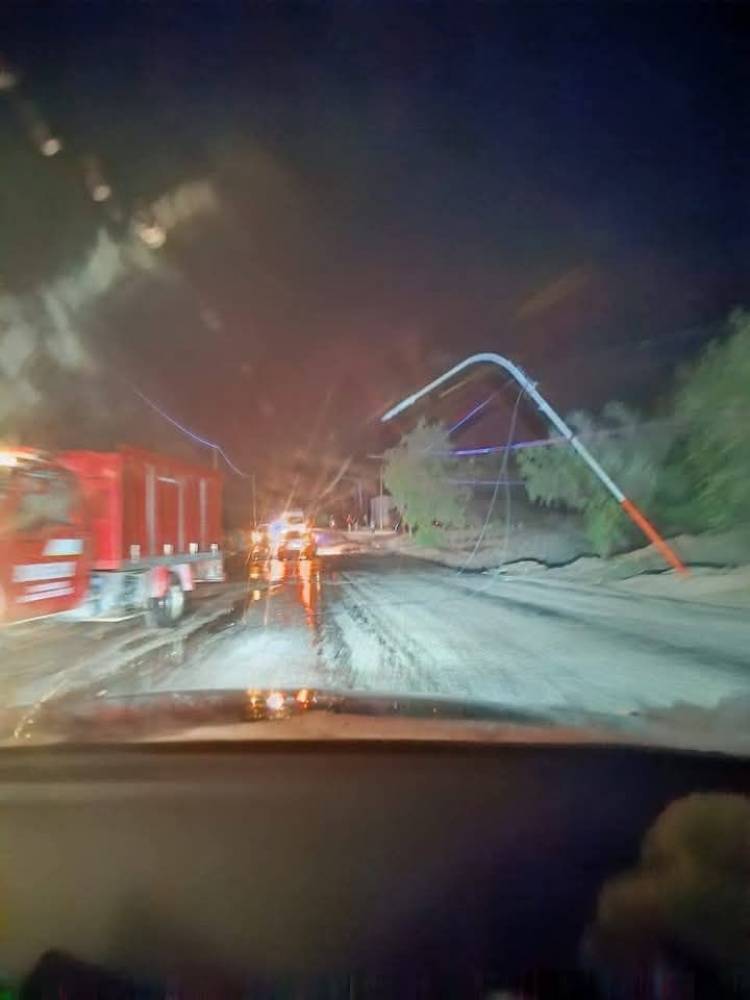 Violento temporal en San Blas de los Sauces durante la madrugada del sábado