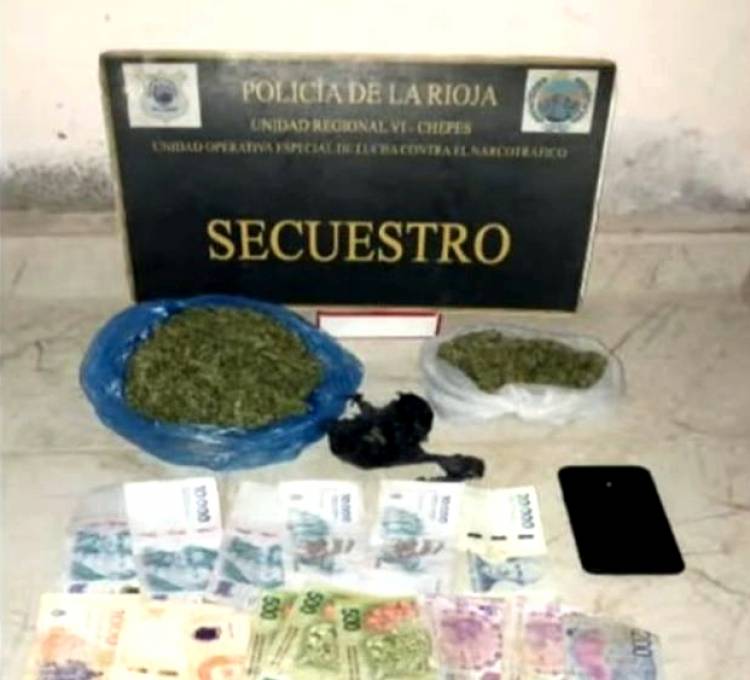 Chepes: la perra policía “Donna” detectó 198 gramos de marihuana en operativo rutero