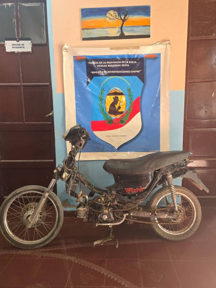 Recuperan motocicleta robada en Chepes tras rápida intervención policial