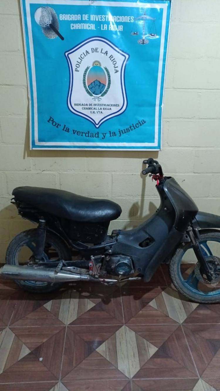 Secuestran una motocicleta con numeración adulterada en Chamical