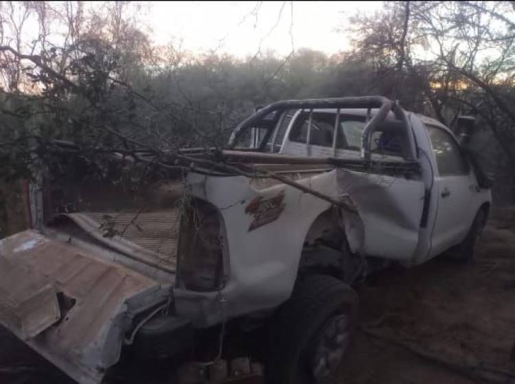Un joven resultó herido tras volcar con su camioneta en la Ruta 77