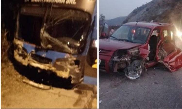 Un colectivo proveniente de La Rioja se quedó sin frenos y chocó varios autos en Jujuy