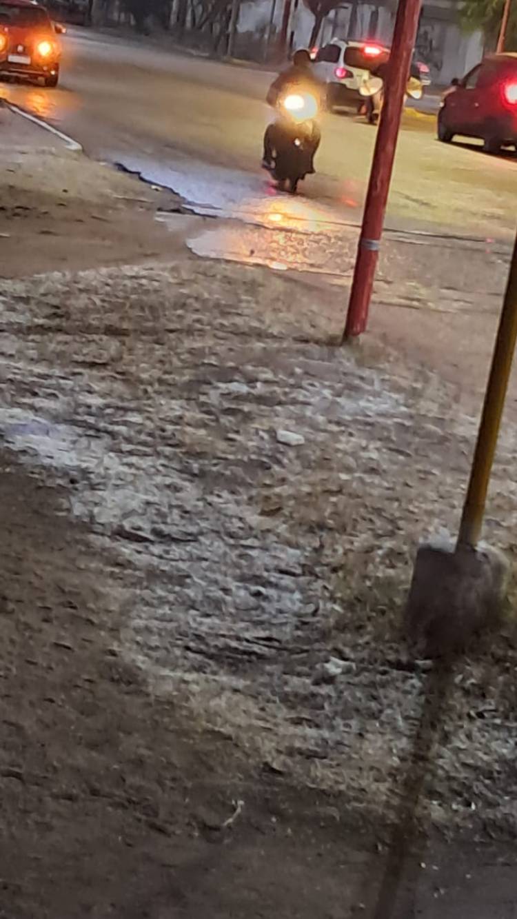 Chepes: Domingo con nieve y baja temperatura en la cabecera departamental