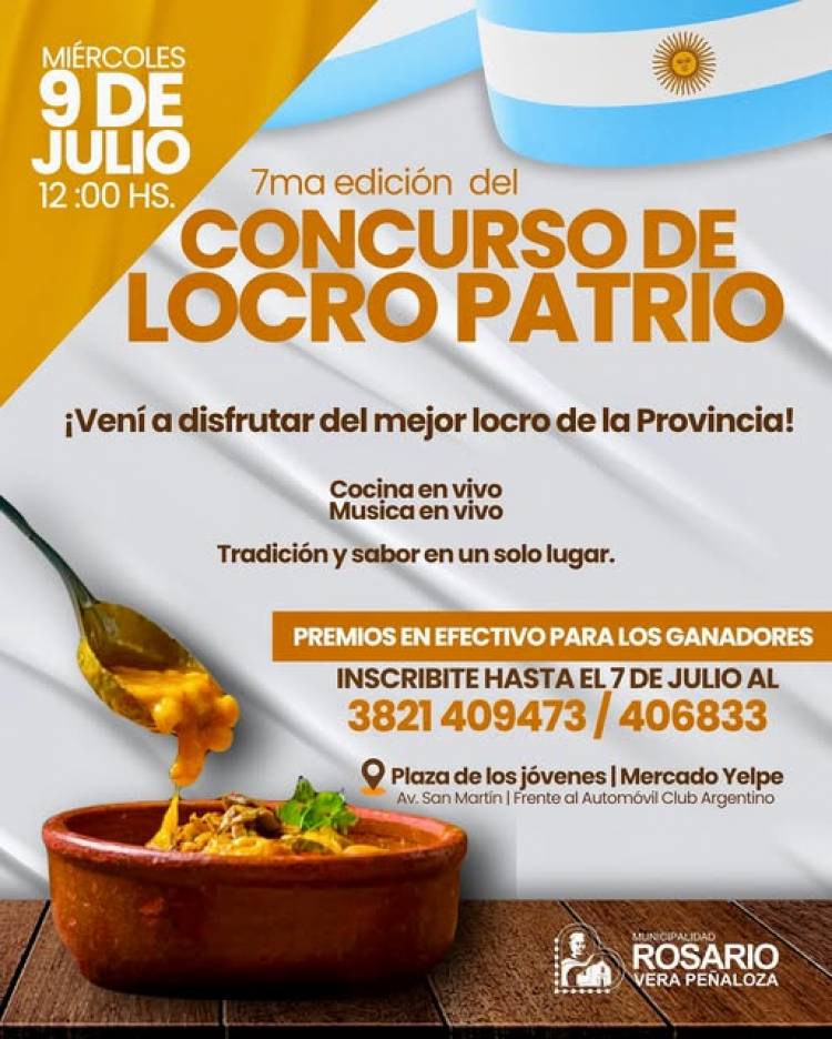 Chepes: Se viene la 7° edición del Concurso de Locro Patrio!