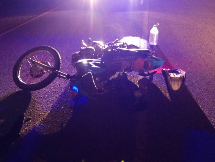 Chepes: motociclista impacta con un burro camino a Villa Chepes
