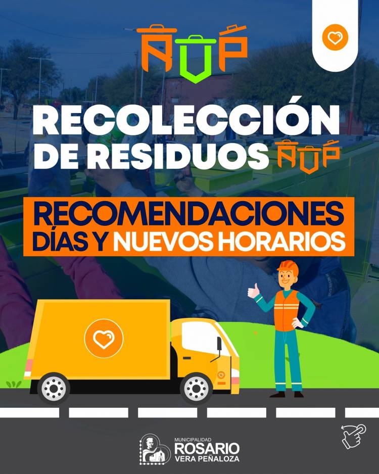 Chepes: cambio de rutina diaria del camión recolector de basura - nuevos días y horarios