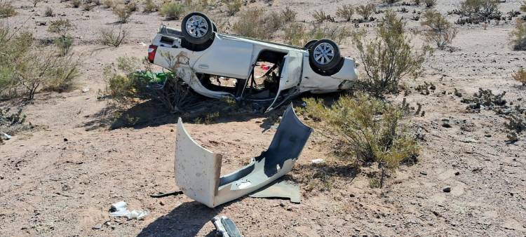 Vuelco en Ruta 60 dejó a una mujer con lesiones leves