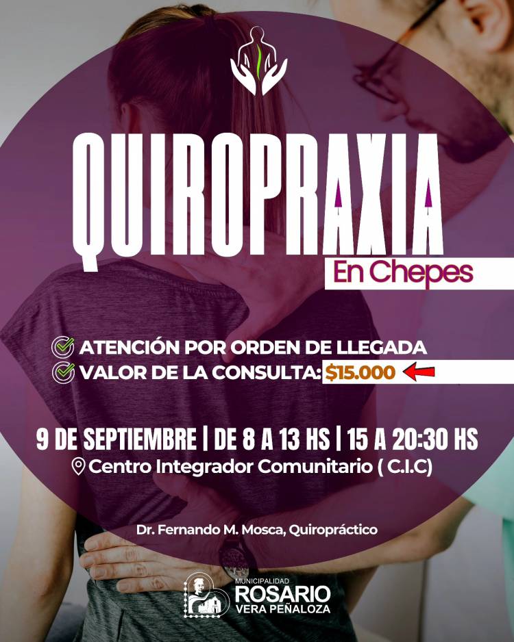 Quiropraxia en el CIC de Chepes