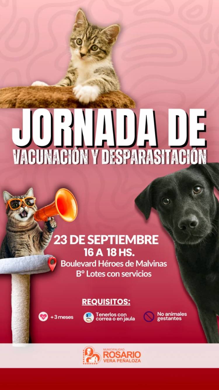 Chepes: Jornada de Vacunación y Desparasitación en los lotes con servicios