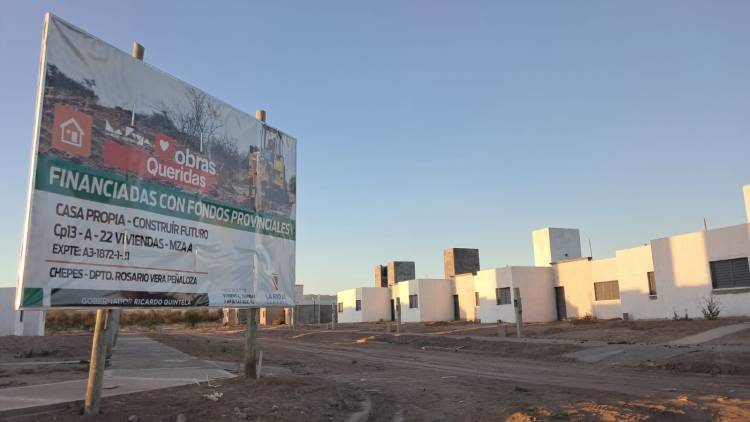 Avanza la construcción de las viviendas del Barrio El Alto en Chepes