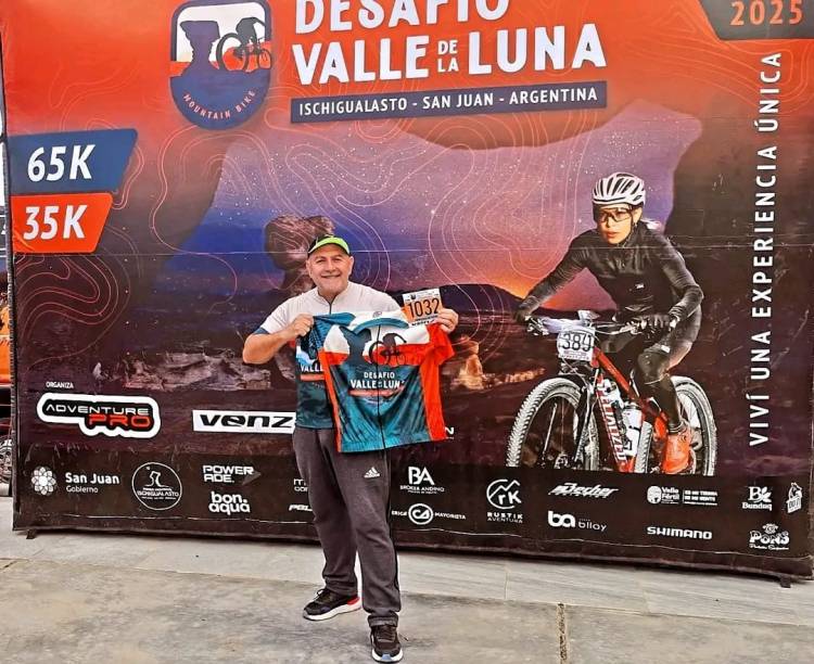 Juan Carlos Cuello representó a Chepes en el Desafío Valle de la Luna