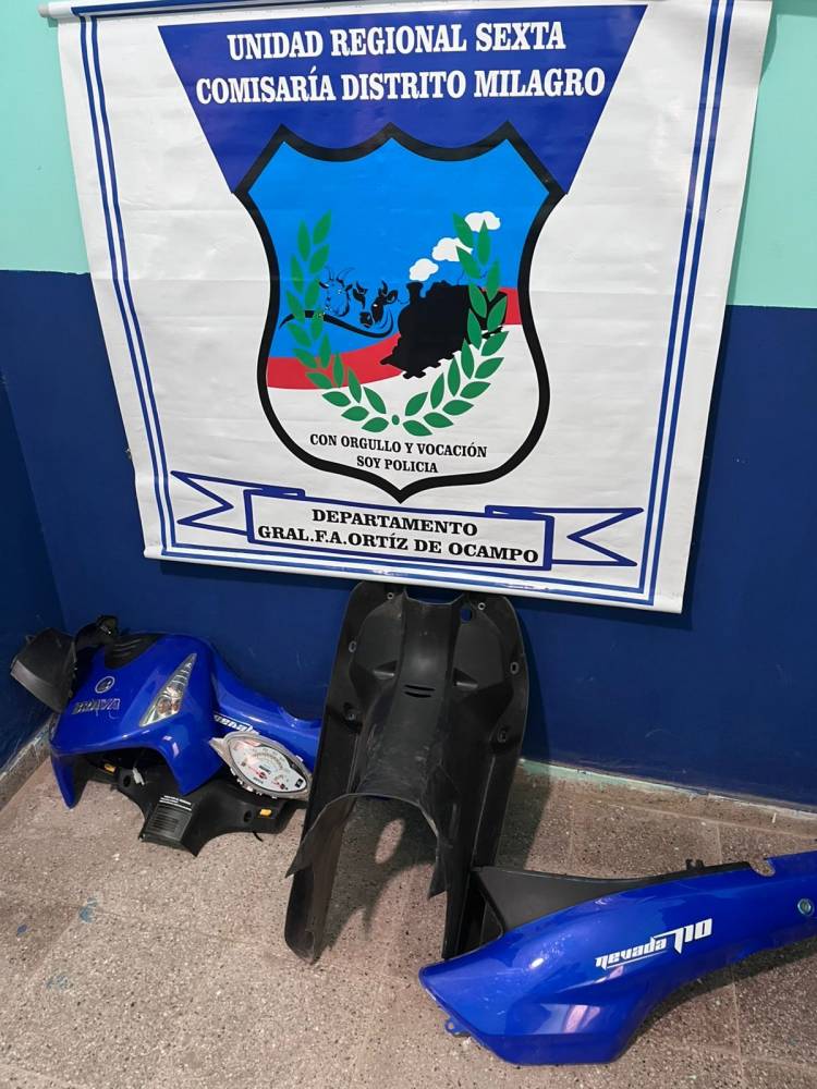 Milagro: Secuestran motopartes durante un operativo