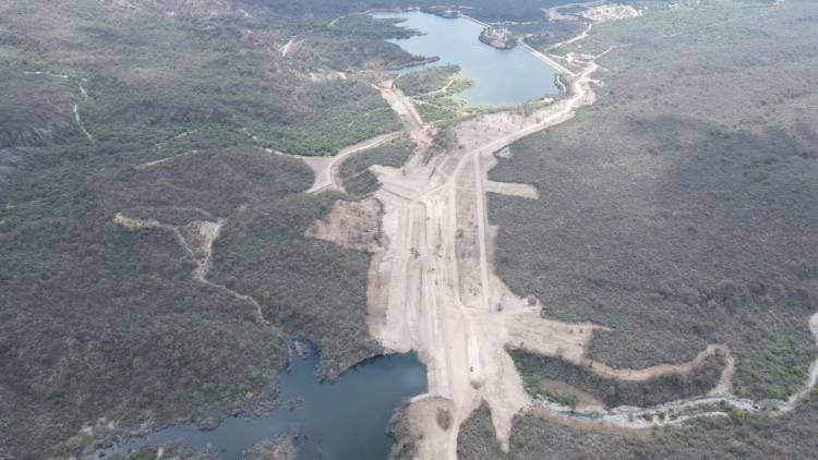 Chamical: la obra del dique Trasvase en su etapa final