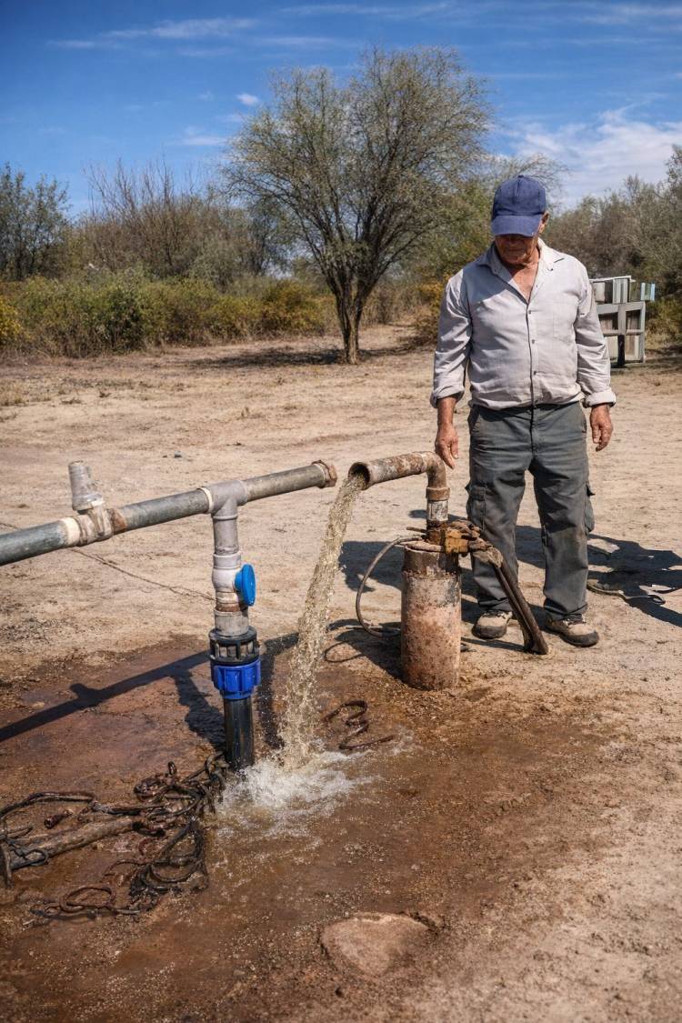 El Gobierno provincial garantizó el acceso al agua en el límite entre San Martín y Rosario Vera Peñaloza