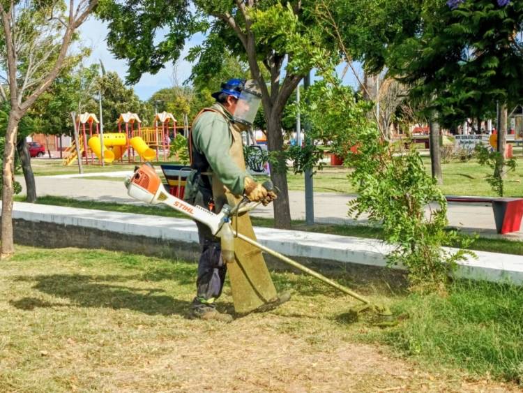 Trabajos de limpieza y mantenimiento en espacios públicos